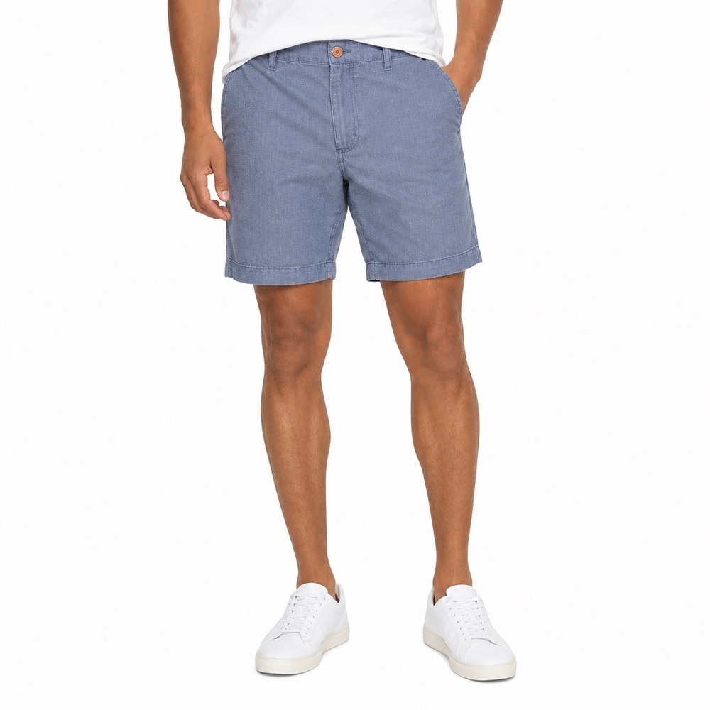J.Crew Mens Sunwashed Oxford Shorts Blue 100% Cotton Size 31W